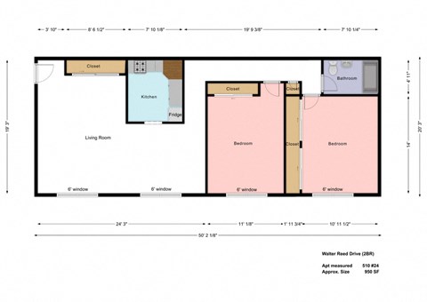 2BR 1BA - 500 Walter Reed Street